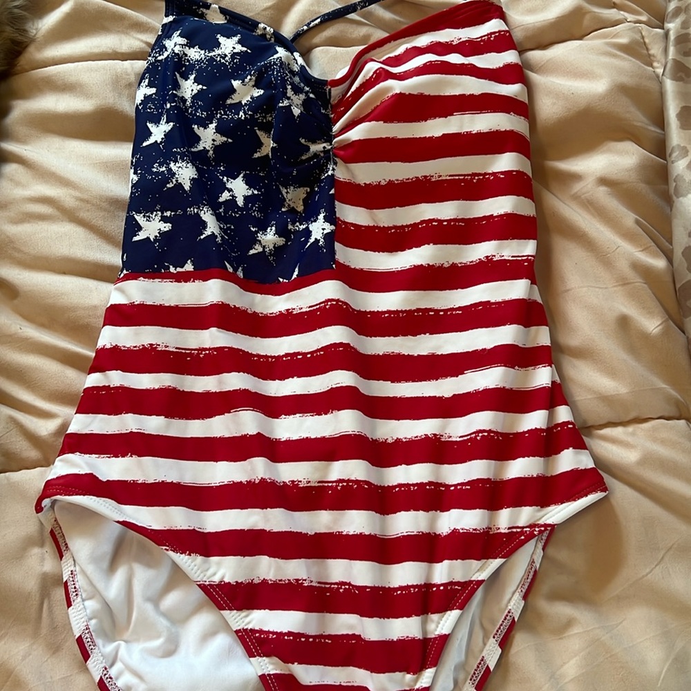 American Flag One Piece Swimsuit